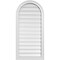 Ekena Millwork Round Top Surface Mount PVC Gable Vent: Functional, w/ 2"W x 1-1/2"P Brickmould Frame, 20"W x 42"H GVPRT20X4202SF - alternate 1